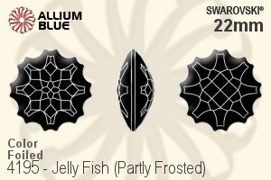 Swarovski Jelly Fish (Partly Frosted) Fancy Stone (4195) 22mm - Color With Platinum Foiling