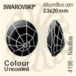 スワロフスキー Nautilus ファンシーストーン (4196) 30x26mm - カラー（コーティングなし） プラチナフォイル