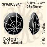 Swarovski Nautilus Fancy Stone (4196) 23x20mm - Colour (Half Coated) Unfoiled