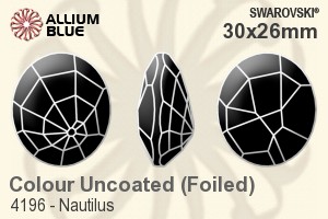 Swarovski Nautilus Fancy Stone (4196) 30x26mm - Colour (Uncoated) With Platinum Foiling