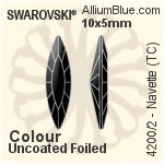 Swarovski Oval (TC) Fancy Stone (4130/2) 10x8mm - Colour (Uncoated) With Green Gold Foiling