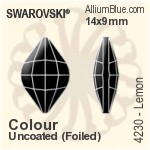 Swarovski Lemon Fancy Stone (4230) 23x15mm - Crystal Effect With Platinum Foiling