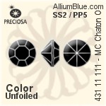 Preciosa プレシオサ MC マシーンカットチャトン OPTIMA (431 11 111) SS2.5 / PP6 - カラー（コーティング） 裏面ゴールドフォイル
