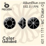 Preciosa MC Chaton OPTIMA (431 11 111) SS2.5 / PP6 - Color Unfoiled