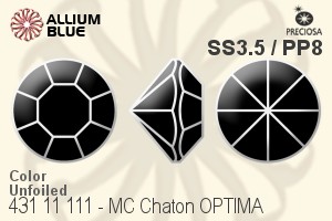 Preciosa MC Chaton OPTIMA (431 11 111) SS3.5 / PP8 - Color Unfoiled