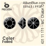 Preciosa MC Chaton OPTIMA (431 11 111) SS19 - Color With Golden Foiling