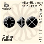 Preciosa MC Chaton (431 11 111) SS16 - Colour (Uncoated) With Golden Foiling