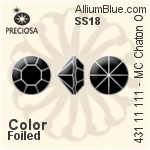Preciosa MC Chaton OPTIMA (431 11 111) SS18 - Color With Golden Foiling