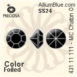 Preciosa MC Chaton (431 11 111) SS24 - Colour (Uncoated) With Golden Foiling
