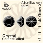 Preciosa MC Chaton (431 11 111) SS21 - Crystal (Coated) With Silver Foiling