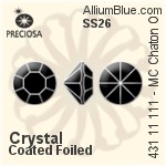 Preciosa MC Chaton OPTIMA (431 11 111) SS26 - Crystal Effect With Silver Foiling