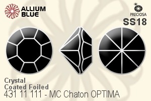 Preciosa MC Chaton OPTIMA (431 11 111) SS18 - Crystal Effect With Golden Foiling