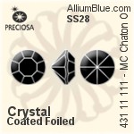 Preciosa MC Chaton OPTIMA (431 11 111) SS28 - Crystal Effect With Golden Foiling