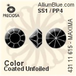 Preciosa MC Chaton MAXIMA (431 11 615) SS1 / PP4 - Color (Coated) Unfoiled