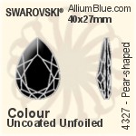 施华洛世奇 椭圆形 花式石 (4127) 30x22mm - 颜色 无水银底