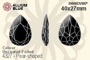 Swarovski Pear-shaped Fancy Stone (4327) 40x27mm - Colour (Uncoated) With Platinum Foiling