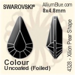 Swarovski Baguette Fancy Stone (4501) 7x3mm - Color With Platinum Foiling