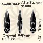 Swarovski Raindrop Fancy Stone (4331) 11mm - Crystal Effect Unfoiled