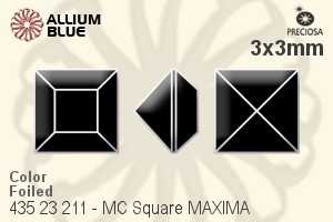PRECIOSA Square MXM 3x3 peridot DF