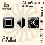 Preciosa MC Square MAXIMA Fancy Stone (435 23 615) 6x6mm - Clear Crystal With Dura™ Foiling