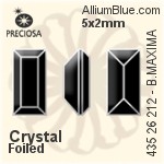 Preciosa MC Baguette MAXIMA Fancy Stone (435 26 212) 5x2.5mm - Clear Crystal With Dura™ Foiling