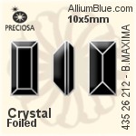 Preciosa MC Baguette MAXIMA Fancy Stone (435 26 212) 7x3mm - Crystal Effect With Dura™ Foiling