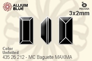 Preciosa MC Baguette MAXIMA Fancy Stone (435 26 212) 3x2mm - Color Unfoiled