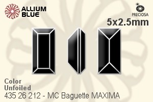 Preciosa MC Baguette MAXIMA Fancy Stone (435 26 212) 5x2.5mm - Color Unfoiled