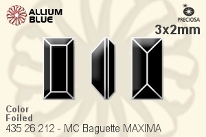 PRECIOSA Baguette MXM 3x2 lt.sapph DF