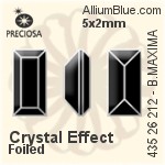 Preciosa MC Baguette Fancy Stone (435 26 212) 5x2.5mm - Crystal (Coated)