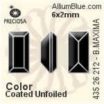 Preciosa MC Baguette MAXIMA Fancy Stone (435 26 212) 6x2mm - Crystal Effect With Dura™ Foiling