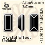Preciosa MC Baguette Fancy Stone (435 26 212) 3x2mm - Crystal (Coated)