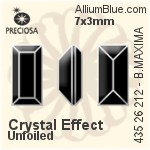 Preciosa MC Baguette MAXIMA Fancy Stone (435 26 212) 7x3mm - Clear Crystal With Dura™ Foiling