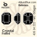 ValueMAX Oval Fancy Stone (VM4100) 10x8mm - Clear Crystal With Foiling
