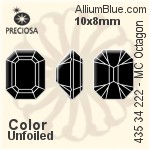 Preciosa MC Octagon MAXIMA Fancy Stone (435 34 222) 12x10mm - Clear Crystal With Dura™ Foiling