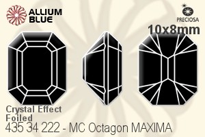 Preciosa MC Octagon MAXIMA Fancy Stone (435 34 222) 10x8mm - Crystal Effect With Dura™ Foiling