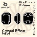 Preciosa MC Octagon MAXIMA Fancy Stone (435 34 222) 10x8mm - Clear Crystal With Dura™ Foiling