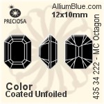 Preciosa MC Octagon MAXIMA Fancy Stone (435 34 222) 12x10mm - Color (Coated) Unfoiled