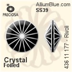 Preciosa MC Rivoli MAXIMA (436 11 177) SS39 - Clear Crystal With Dura™ Foiling
