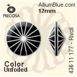 Preciosa MC Rivoli (436 11 177) 12mm - Color Unfoiled