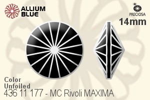 Preciosa MC Rivoli MAXIMA (436 11 177) 14mm - Color Unfoiled