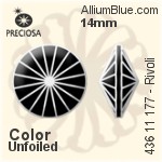Preciosa MC Rivoli (436 11 177) 14mm - Color Unfoiled