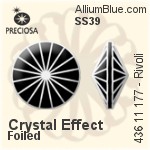 Preciosa MC Rivoli MAXIMA (436 11 177) SS39 - Crystal Effect With Dura™ Foiling