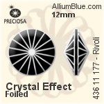 Preciosa MC Rivoli (436 11 177) 12mm - Crystal Effect With Dura™ Foiling