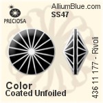 Preciosa MC Rivoli (436 11 177) SS47 - Color (Coated) Unfoiled