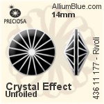 Preciosa MC Rivoli (436 11 177) 14mm - Crystal (Coated)