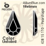 Preciosa MC Pearshape Flat-Back Stone (438 15 110) 8x4.8mm - Crystal Effect With Dura™ Foiling