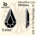 Preciosa MC Pearshape Flat-Back Hot-Fix Stone (438 15 110) 8x4.8mm - Clear Crystal