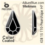 Preciosa MC Pearshape Flat-Back Hot-Fix Stone (438 15 110) 6x3.6mm - Clear Crystal