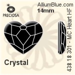 Preciosa プレシオサ MC マシーンカットHeart Flat-Back Hot-Fix Stone (438 18 301) 6mm - クリスタル